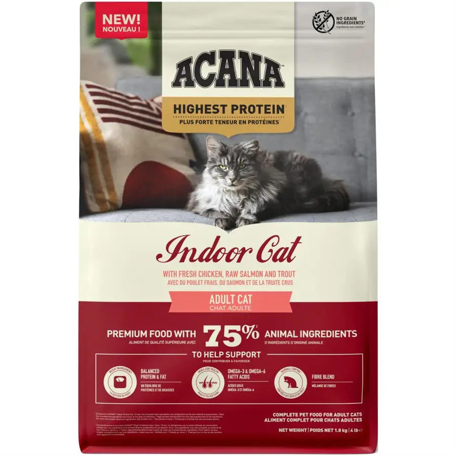 Bedste tørfoder til katte Acana Highest Protein Indoor