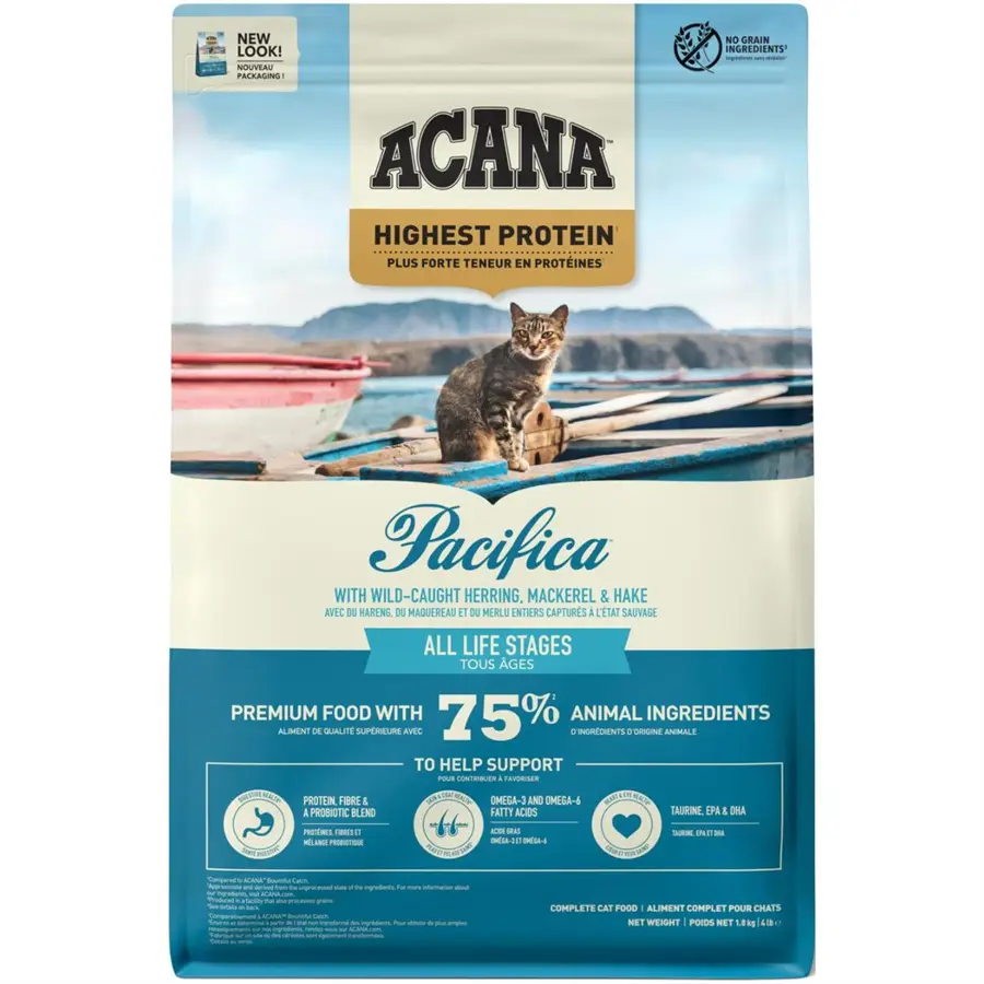 Bedste tørfoder til katte Acana Highest Protein Pacifica