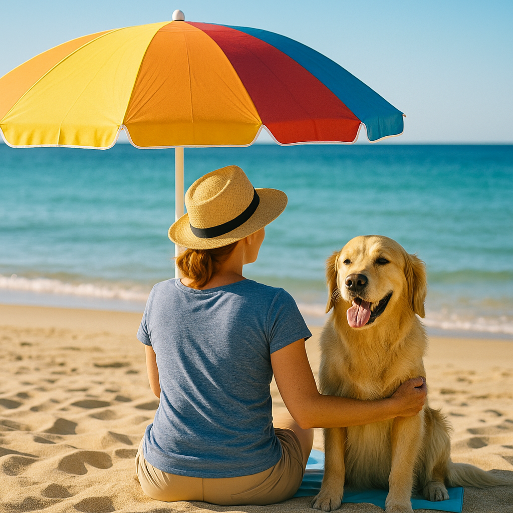 Hunde og varme guide med hund på varm sommerdag