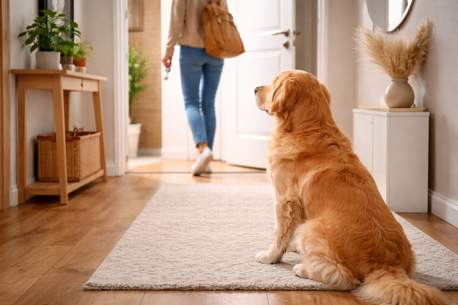 Hund alene hjemme guide med rolig hund i hjemmet