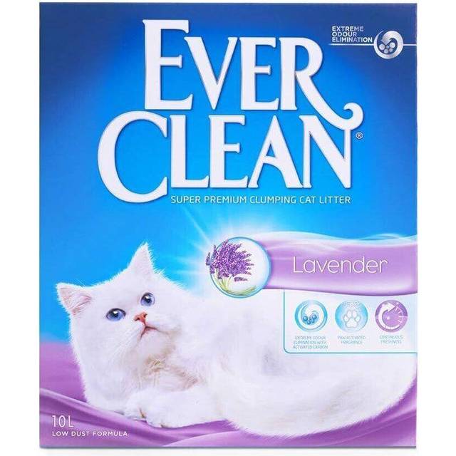 Kattegrus og kattebakke med Ever Clean Lavender 10 liter