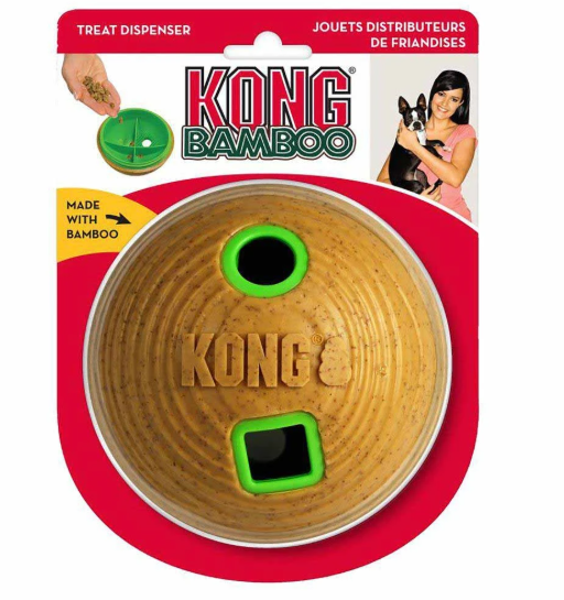 KONG Bamboo Feeder Ball aktiveringslegetøj til hundefoder og godbidder