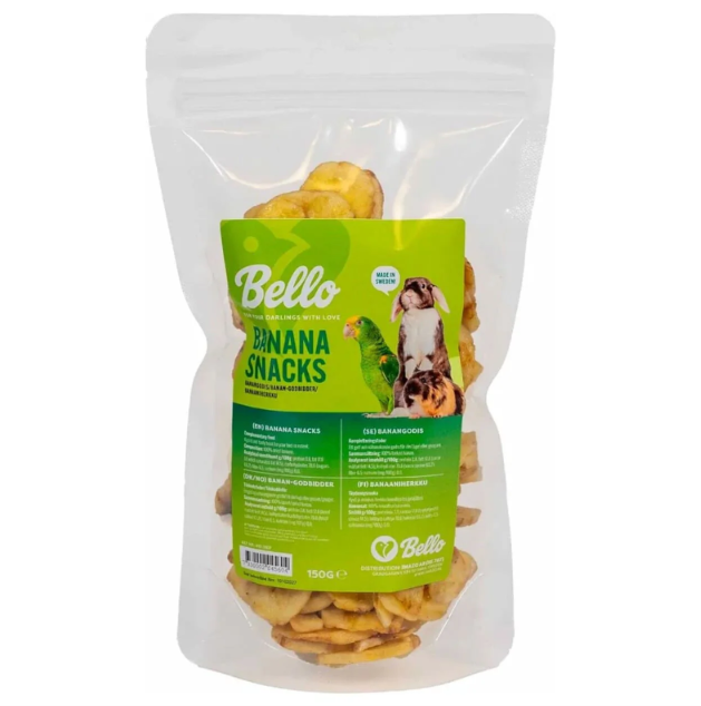 Bananchips til hamster som sjælden snack